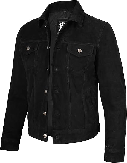 Suede Trucker Jacket Men