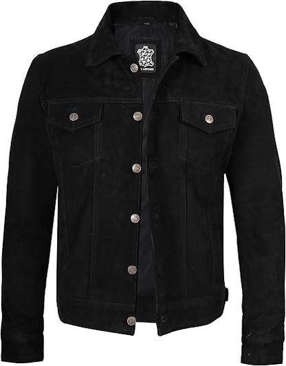 Suede Trucker Jacket Men