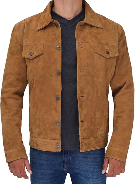 Suede Trucker Jacket Men