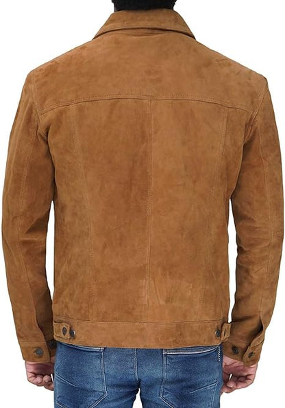 Suede Trucker Jacket Men