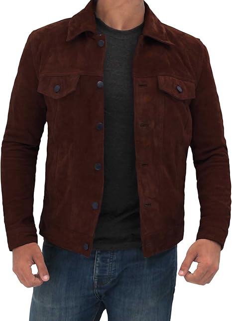 Suede Trucker Jacket Men
