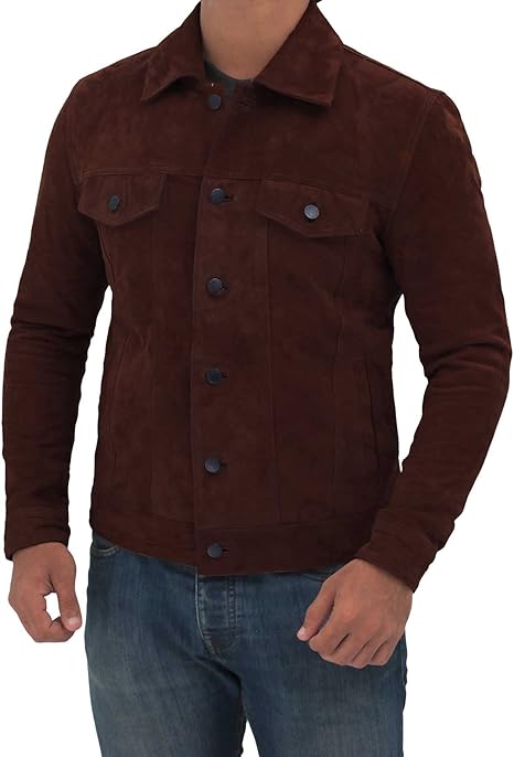Suede Trucker Jacket Men
