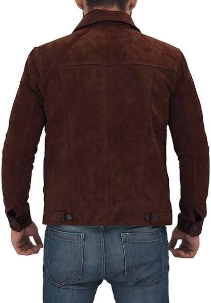 Suede Trucker Jacket Men