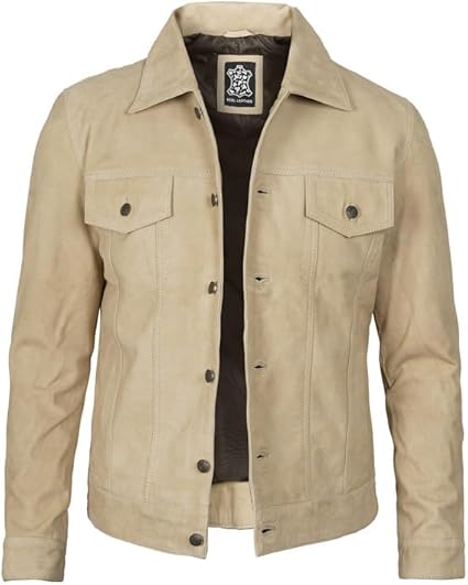 Suede Trucker Jacket Men