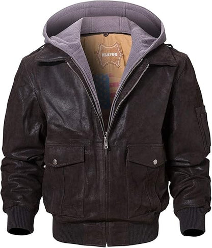 Leather bomber jackets